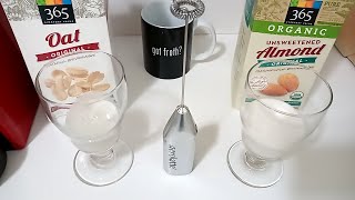 Oat Milk vs Almond Milk part 2 Frothing Test [upl. by Epolenep]