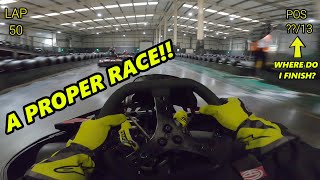 A PROPER race  50 laps around TeamSport Nottingham  Indoor Go Karting teamsport gokarting [upl. by Megen]