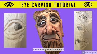 Wood Carving Eyes  5 Methods In One Tutorial [upl. by Yalhsa]