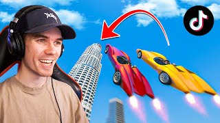 I Tried Impossible TikTok Stunts In GTA 5 [upl. by Arymas831]