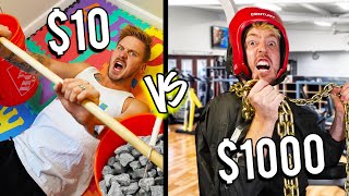 10 VS 1000 WORKOUT ROOMS Budget Challenge [upl. by Einafpets854]