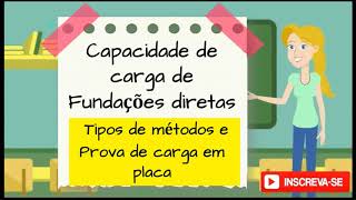 Capacidade de carga de fundações diretas  Parte 1  Prova de carga [upl. by Tnecnivleahcim456]