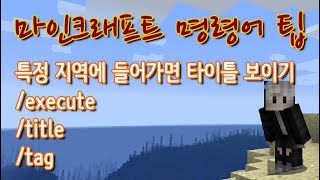 마크 명령어 팁  특정 지역에 들어가면 타이틀 보이기  Minecraft Command JE 113 이상 [upl. by Mariele372]