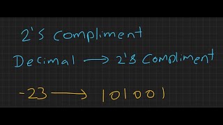 Decimal to 2s Complement [upl. by Ynohtn]