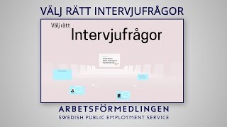 Välj rätt frågor till intervjun [upl. by Nyrmac]