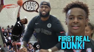 BRONNY James Jr FIRST EVER DUNK IN CHAMPIONSHIP GAME He’s ONLY 13 [upl. by Anaihsat]