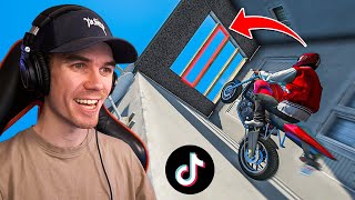 I Tried VIRAL TikTok STUNTS In GTA 5 [upl. by Retniw]