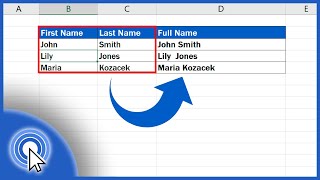 How to Combine First and Last Name in Excel [upl. by Aciret647]