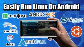 Easily Run Linux On Android With AndroNix  Linux Distro on Android without root [upl. by Eisned]