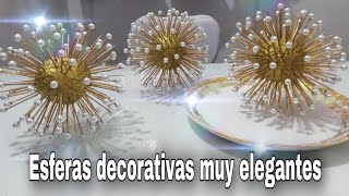 COMO HACER ESFERAS DECORATIVAS SENCILLAS Y ELEGANTES [upl. by Evilc]