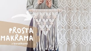 Prosta makrama z koralikami  tutorial DIY [upl. by Tham]