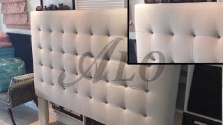 DIY  BUTTONLESS TUFTED HEADBOARD  DIY  ALO Upholstery [upl. by Germayne]