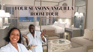 FOUR SEASONS ANGUILLA LUXURY ONE BEDROOM OCEANVIEW SUITE ROOM TOUR [upl. by Garnett]