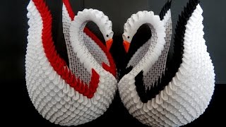 3d origami swan tutorial  DIY Paper Crafts Swan [upl. by Hnib]