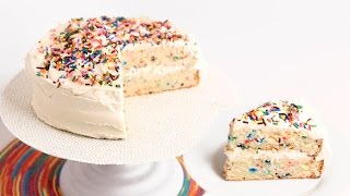 Confetti Birthday Cake Recipe  Laura Vitale  Laura in the Kitchen Episode 796 [upl. by Aciretahs613]