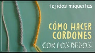 Cómo tejer cordones en lana subtitles available [upl. by Entwistle]