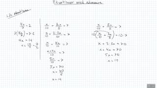 Matematik 1b och 1c Ekvationer med nämnare [upl. by Namref]