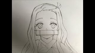 How to draw Nezuko from kimetsu no yaiba easiest way for beginners [upl. by Aiuoqes]