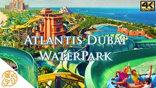 Atlantis Dubai Water Park Slide Aquaventure Waterpark Rides Tour Lazy River and More [upl. by Brill6]