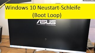 Windows 10 Neustart Schleife Boot Loop  PC Startet nicht [upl. by Osgood]