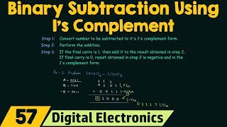 Binary Subtraction using 1s Complement [upl. by Manville]