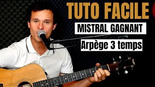 Comment jouer facilement Mistral Gagnant de Renaud à la GUITARE POUR DÉBUTANT [upl. by Dorr]