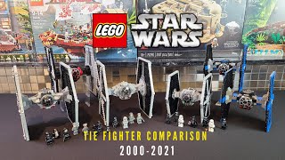 LEGO Star Wars Tie Fighter Comparison 2000 2021 7146 7263 9492 75101 75211 amp 75300 [upl. by Eilrebma]