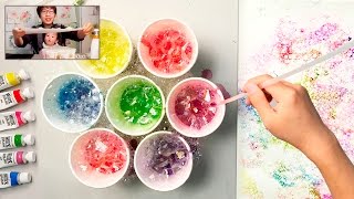 Bubble Painting Technique  Basic Easy Fun Art [upl. by Egedan547]