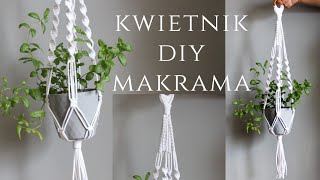 💜DIY PROSTY KWIETNIK ZE SZNURKA MAKRAMA 💜 EASY MAKRAMME PLANT HANGER [upl. by Yeorgi345]