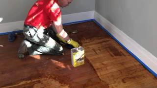 Refinishing hardwood floors by stripping [upl. by Ardme]