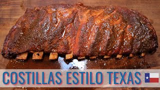 Costillas Ahumadas Estilo Texas I Tecnica Franklin BBQ [upl. by Atikel]