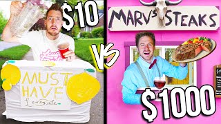 10 VS 1000 FAST FOOD DRIVE THRUS Budget Challenge [upl. by Danette]