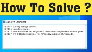 Fix Fortnite Games Launcher Blocked Loading File Error  BattlEye Launcher Error Windows 1087 [upl. by Ettenav]