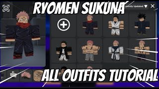 Ryomen Sukuna All Outfits Tutorial ROBLOX [upl. by Airres]