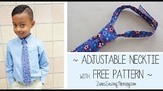 Necktie Tutorial with FREE Pattern [upl. by Tristram]