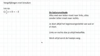 Vergelijkingen met breuken 2 HAVOVWO [upl. by Enilaf]