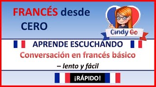 Aprender FRANCÉS DESDE CERO fácil y rápido ESCUCHANDO CONVERASACIÓNES EN FRANCÉS BÁSICO 💯 [upl. by Quillan496]