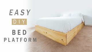 Easy DIY Bed Platform with plans  How To Make [upl. by Atinnor]