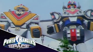 Power Rangers In Space Psycho Rangers First Appearance Split Screen PR and Sentai version [upl. by Adelpho474]