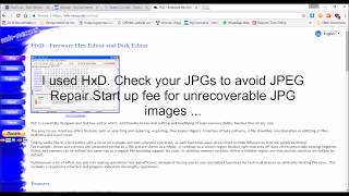 Check a corrupt JPEG file using a hex editor [upl. by Bernadene]