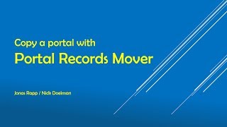 Portal Records Mover with Nick Doelman [upl. by Aiken60]