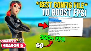 How to Get The Best Config File for Fortnite  Fix FPS Drops amp Boost FPS Chapter 2 Season 5 [upl. by Nylirek80]