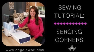 Serger Sewing Techniques How To Make A Rolled Hem Napkin [upl. by Nomal654]