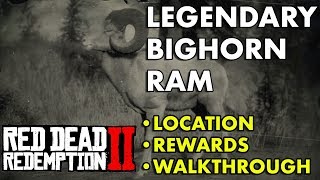 Red Dead Redemption 2  Legendary Bighorn Ram Location Rewards Walkthrough [upl. by Llerod462]