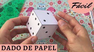 🎲 Cómo hacer un DADO de PAPEL FÁCIL 🎲  Manualidades  Origami [upl. by Atlee]