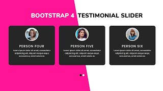 How to create Testimonial Carousel using Bootstrap 4 [upl. by Vanzant]