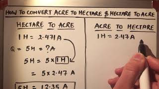 How to convert acre to hectare and hectare to acre  Convert acre to hectare and hectare to acre [upl. by Eimorej]