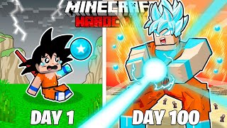 I Survived 100 Days as DIAMOND GOKU in HARDCORE Minecraft [upl. by Arihsa710]