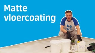 Epoxyvloer afwerken met matte vloercoating  DIY Tutorial [upl. by Oalsecnew30]