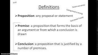 Propositions premises and conclusions [upl. by Dun466]